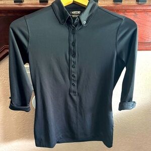 Ogio Women’s Size Small Athletic Black 3/4 Long Sleeve Polo Sport Shirt Golf Top